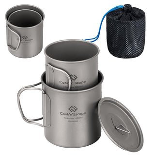 COOK'N'ESCAPE チタンマグカップセット300ml&450ml