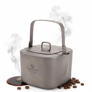 COOK'N'ESCAPE チタン角型ケトル 400ml 超軽量