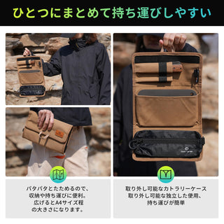 COOK'N'ESCAPE キャンプナイフ＆まな板セット 5点 チタン＆ウォールナット