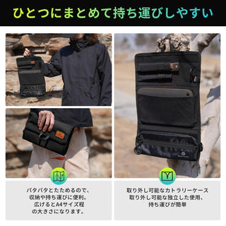 COOK'N'ESCAPE キャンプナイフ＆まな板セット 5点 チタン＆ウォールナット