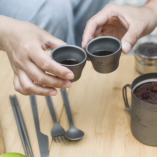 COOK'N'ESCAPE チタンおちょこ割れない45mlペアセット