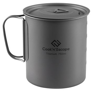 COOK'N'ESCAPE Lightweight Titanium Pot with Lid 750ml CA2011