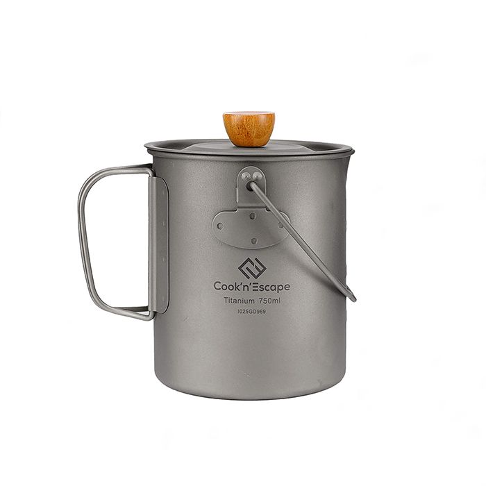 COOK'N'ESCAPE Titanium Coffee Cup Outdoor Camping Hiking Titanium