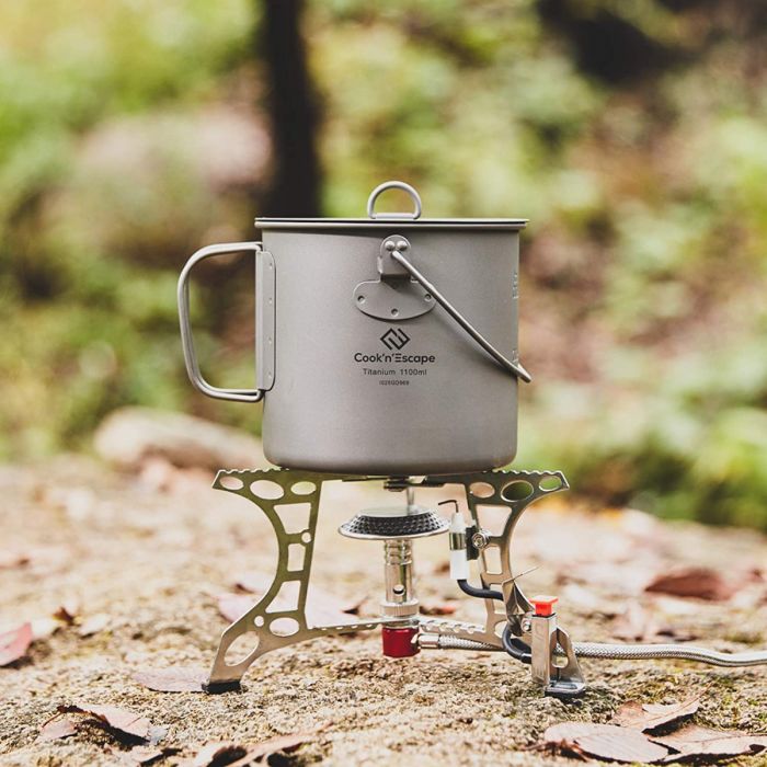 COOK N ESCAPE Titanium Cooker Pot Hanging Pot Mug Cup Outdoor