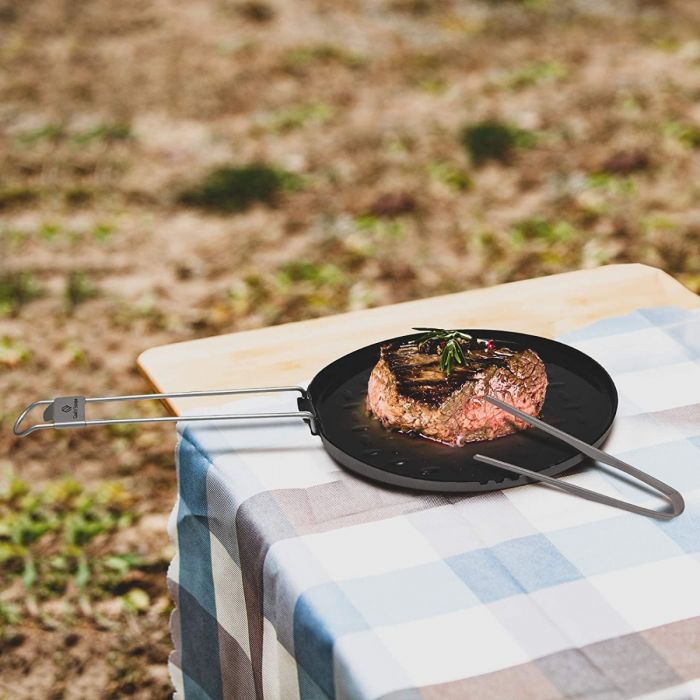COOK N ESCAPE Titanium Frying Pan Ultra light Skillet Outdoor