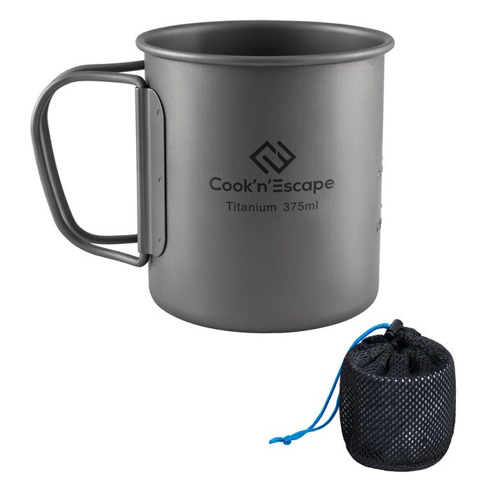 Ongunstig Melbourne Verscheidenheid COOK'N'ESCAPE Titanium Cup Camping Mug Foldable Handles for Outdoor  Backpacking Open Fire CA2007